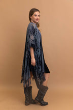 Bestselling Velvet Mesh Tapestry Tassel Kimono 💎