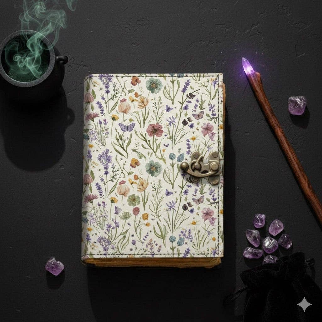 Flower leather journal Valetine gifts Spring journal