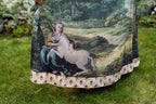 The Mythmaker Bohéme Maxi Slip Dress w/ landscape & unicorn