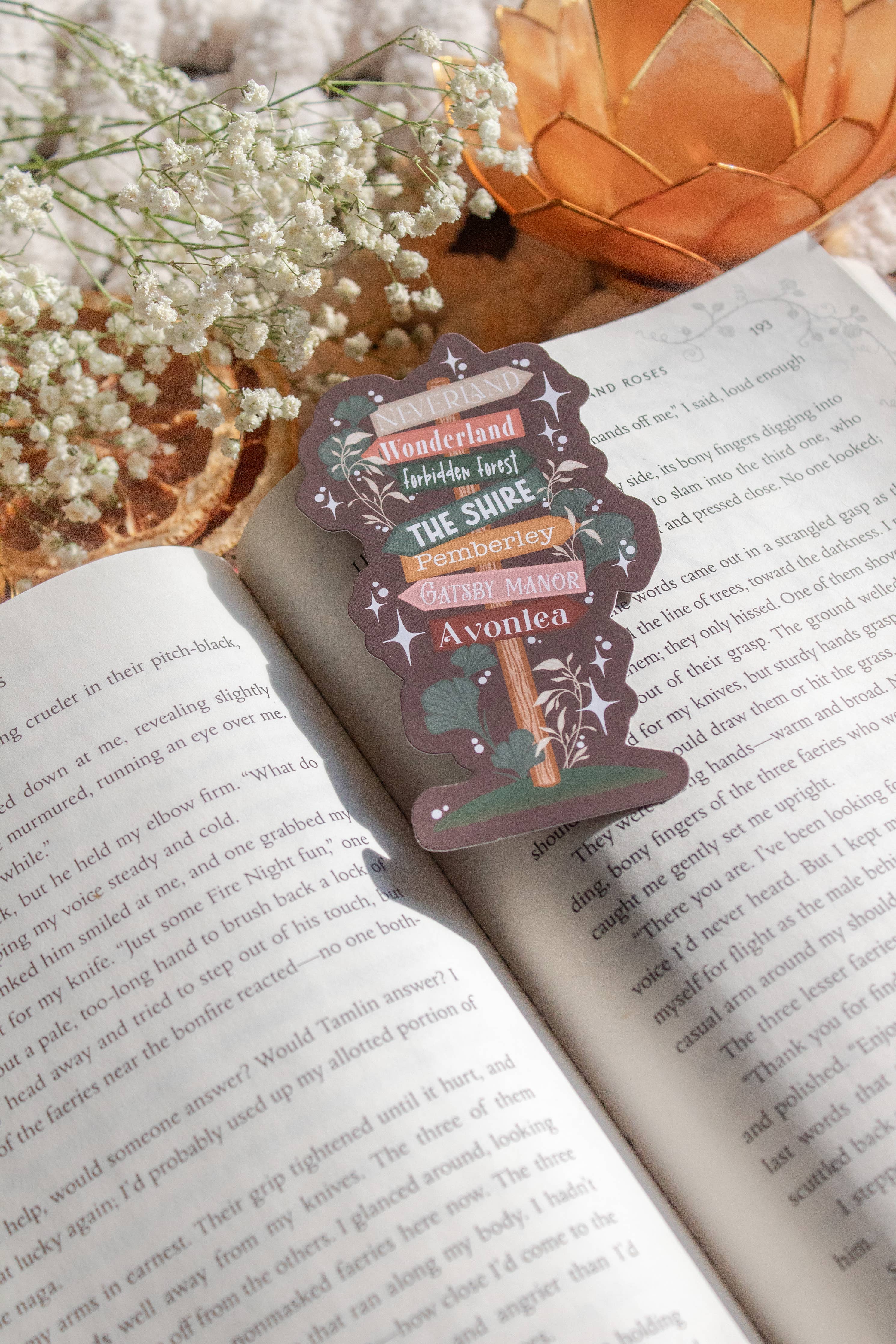 Literary Locations Sign Mini Die-Cut Bookmark