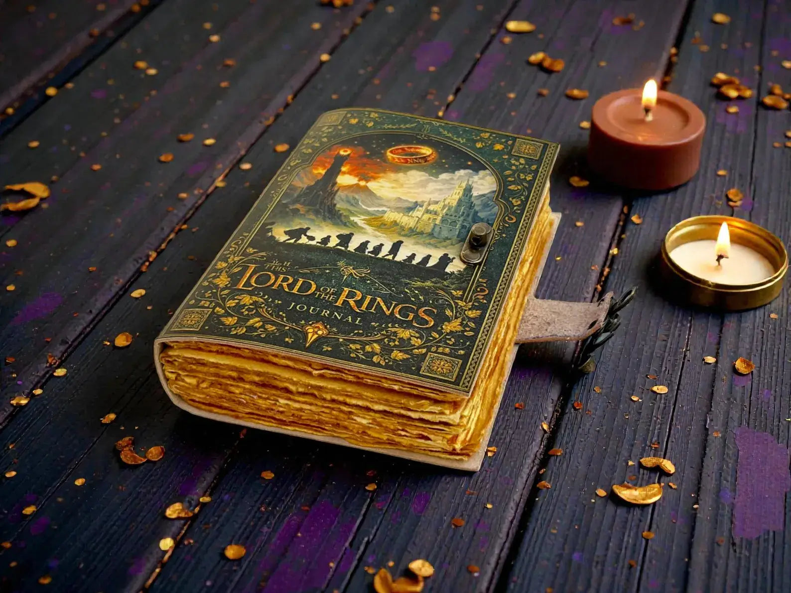Doors of Durin Leather Notebook: Tolkien Lord of the Rings