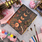Moon Phase Handmade grimoire vintage journal book of shadows