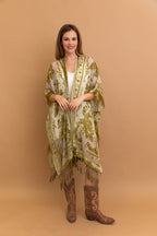 Bestselling Velvet Mesh Tapestry Tassel Kimono 💎