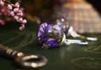 Scottish Highland Heather Drop Earrings In Sterling Silver