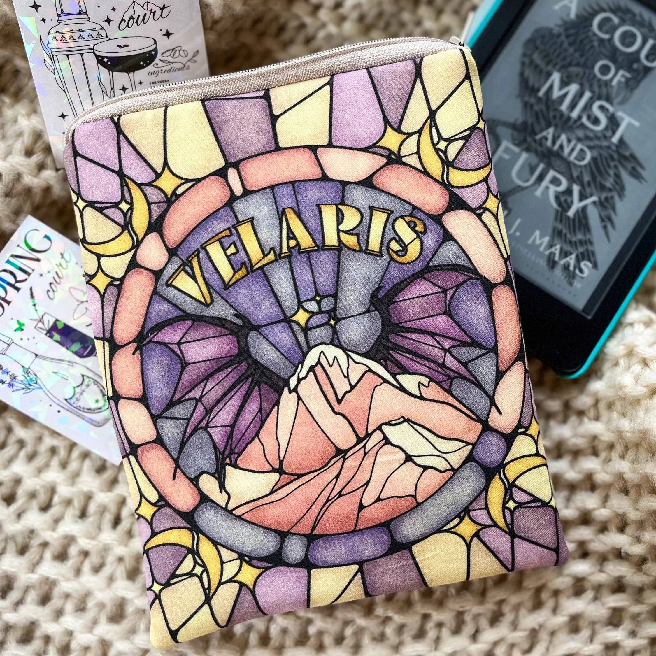 ACOTAR Velaris Padded Kindle Sleeve w Zipper Book Lover Gift