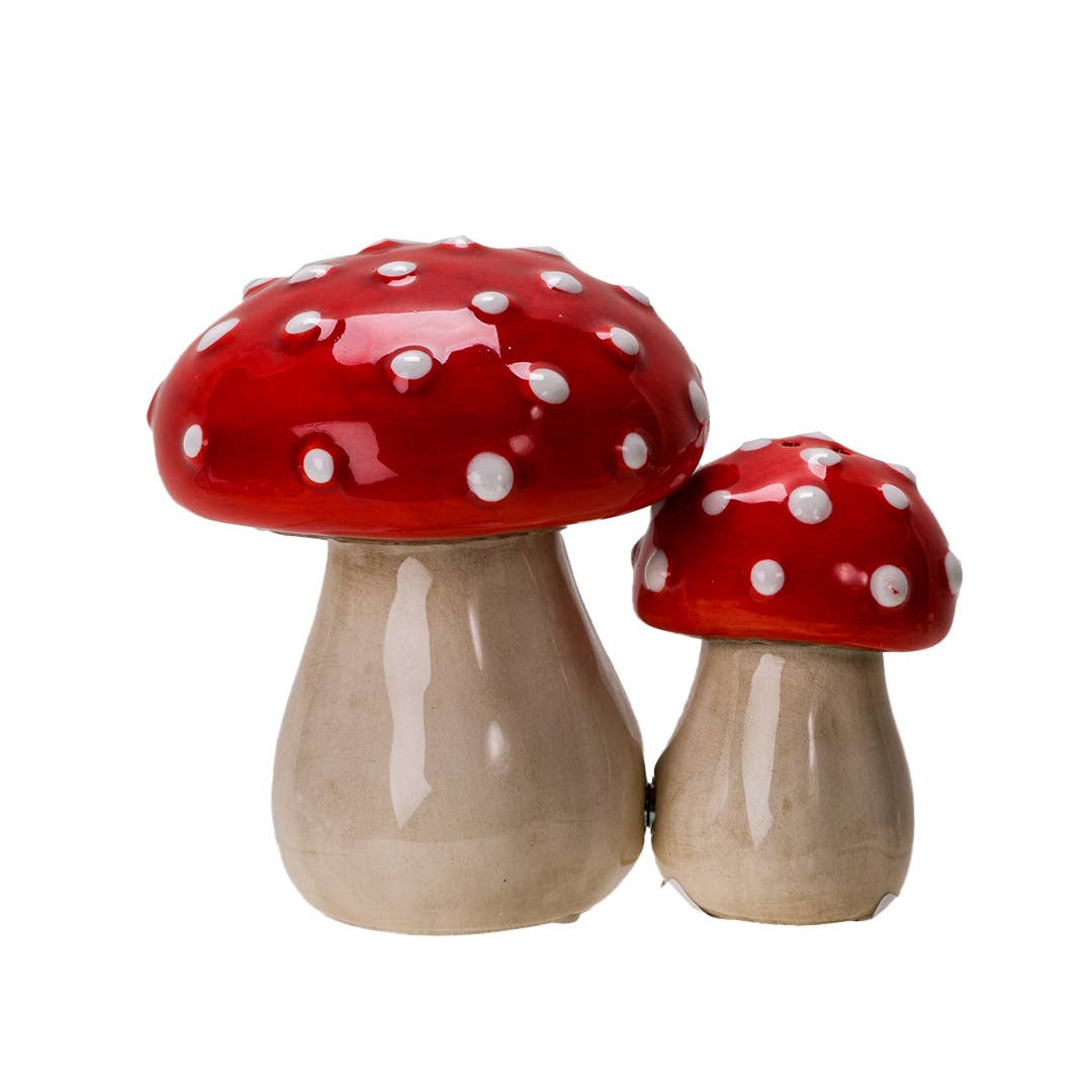 Toadstool Mushroom Salt and Pepper Shaker Set