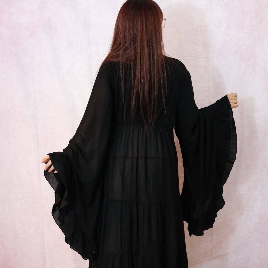 Moonlit Boho Duster with Ruffle Sleeve