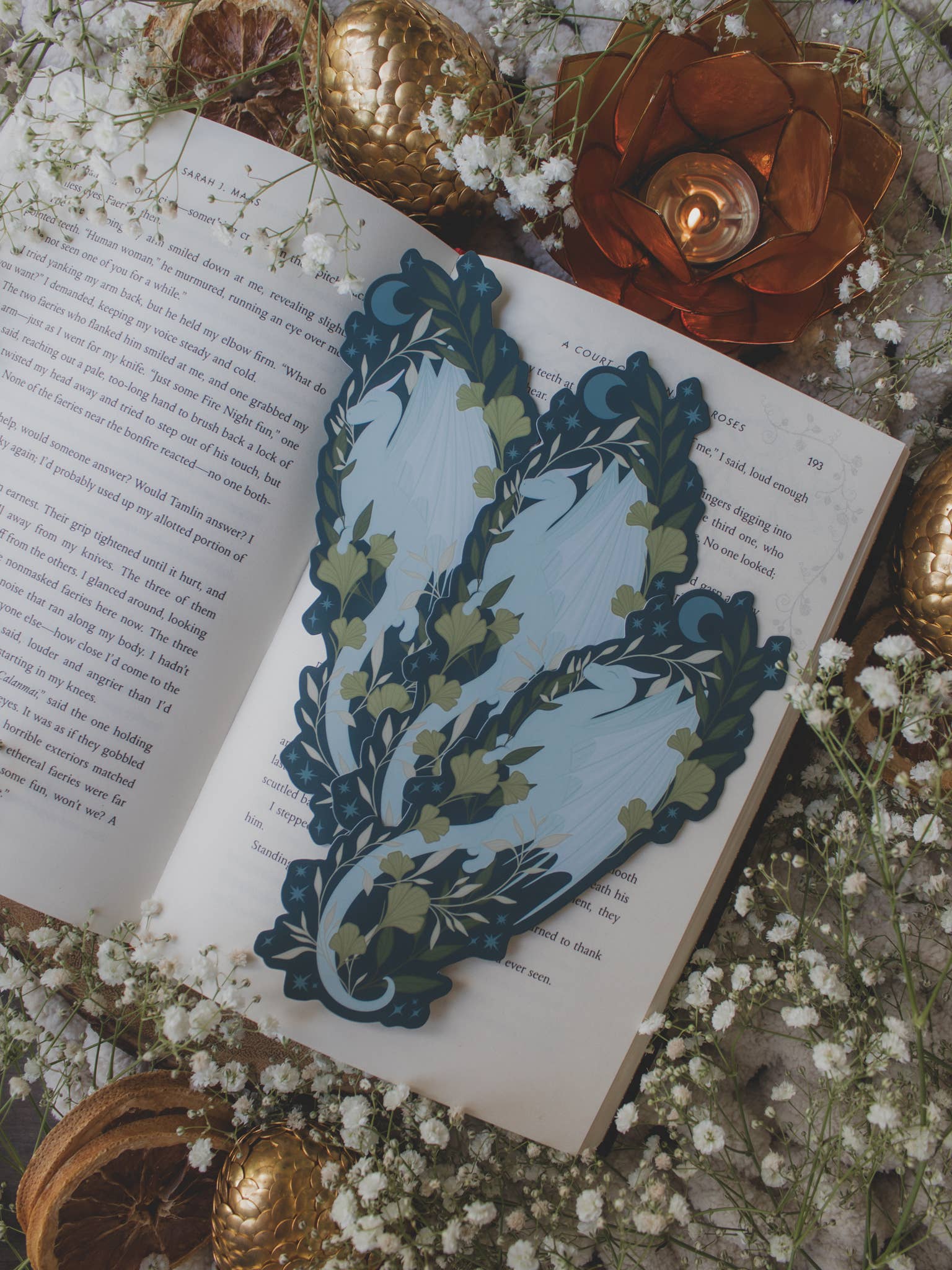 Moonlight Dragon Fantasy Bookmark