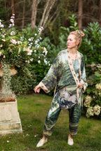 The Mythmaker Matinée Duster Kimono w/ landscape & unicorn