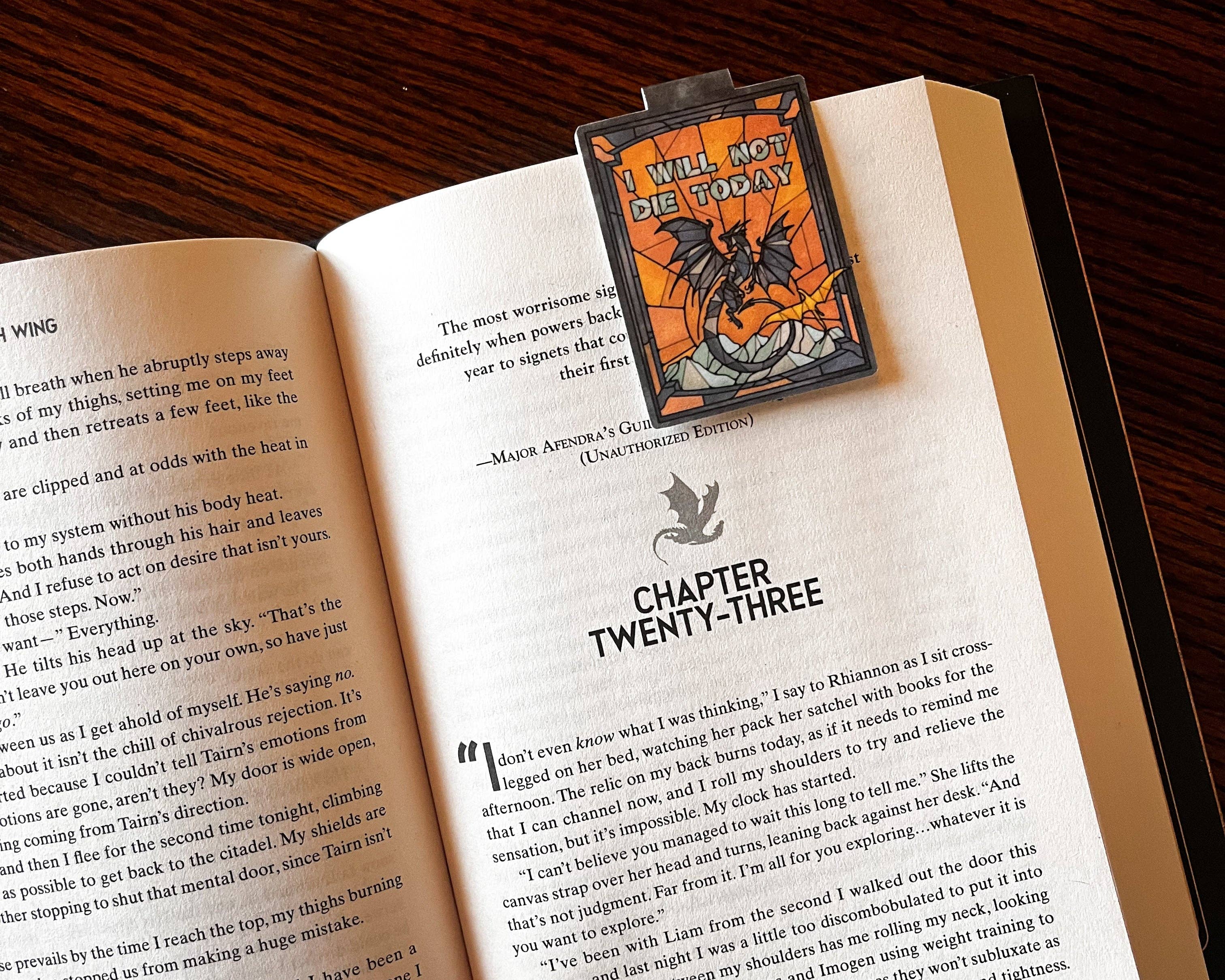 Magnetic Bookmark - Fourth Wing - I Will Not Die Today