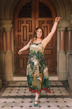 Wildheart Bohéme Long Maxi Slip Dress w/ Unicorn & Castle
