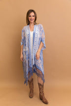 Bestselling Velvet Mesh Tapestry Tassel Kimono 💎