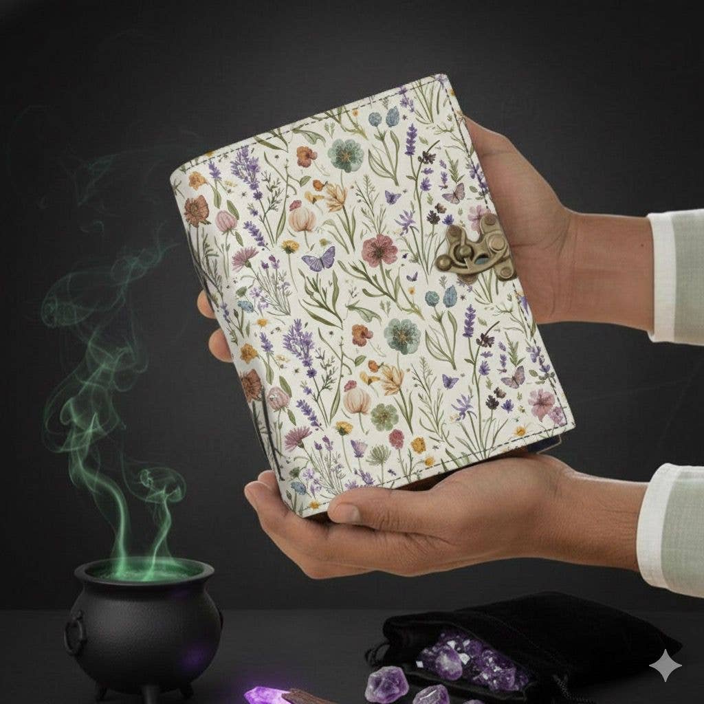 Flower leather journal Valetine gifts Spring journal