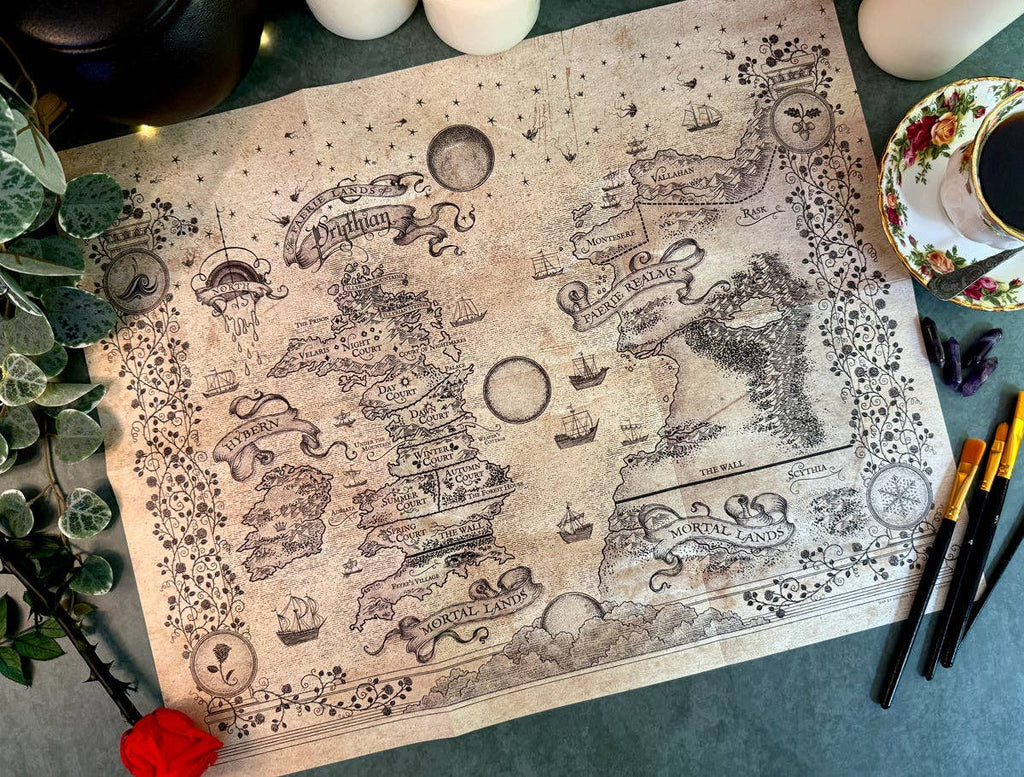 A Court of Thorns and Roses: Prythian World Map (16'' x 20'')