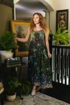 Bella Notte Bohéme Long Maxi Slip Dress w/ Moon & Rabbit