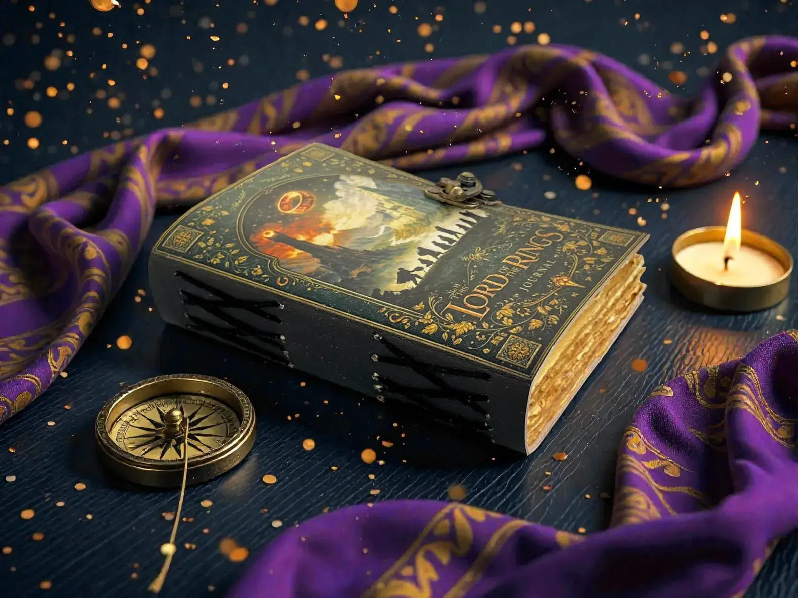 Doors of Durin Leather Notebook: Tolkien Lord of the Rings