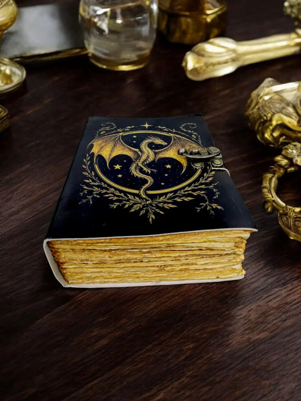 Dragon Wiccan Large Grimoire Vintage leather journal