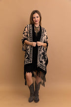 Bestselling Velvet Mesh Tapestry Tassel Kimono 💎