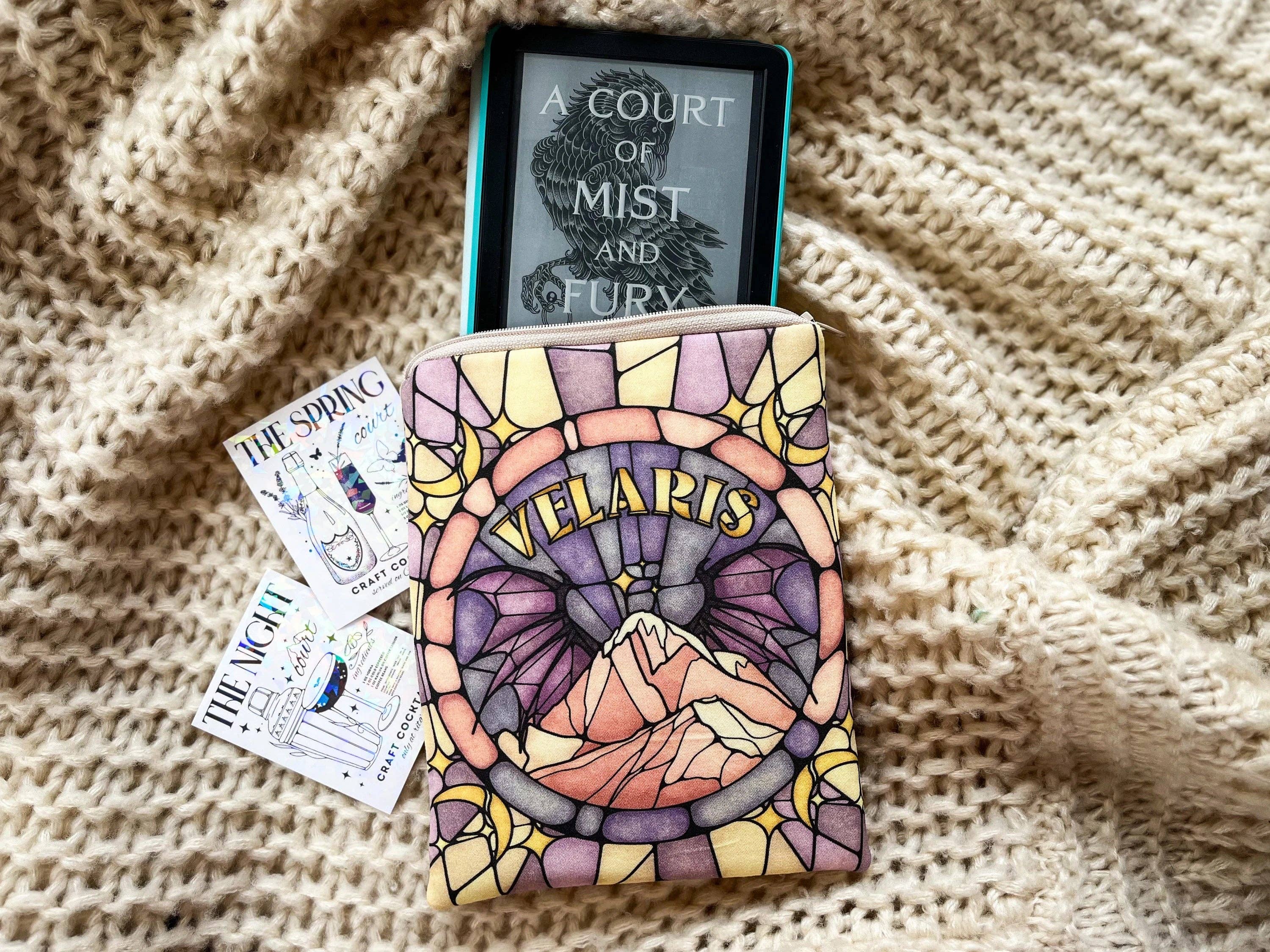 ACOTAR Velaris Padded Kindle Sleeve w Zipper Book Lover Gift