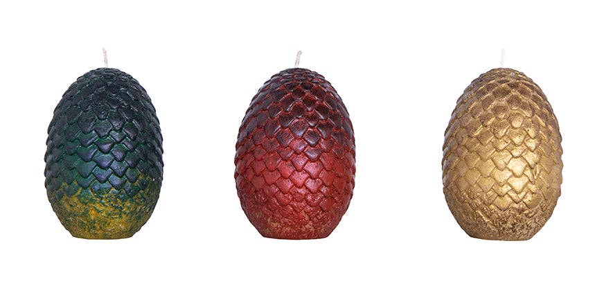 Game of Thrones: Sculpted Dragon Egg Candles (Set of 3)