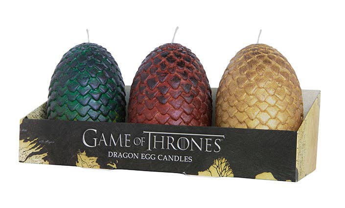 Game of Thrones: Sculpted Dragon Egg Candles (Set of 3)