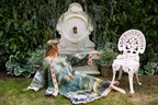 The Mythmaker Bohéme Maxi Slip Dress w/ landscape & unicorn