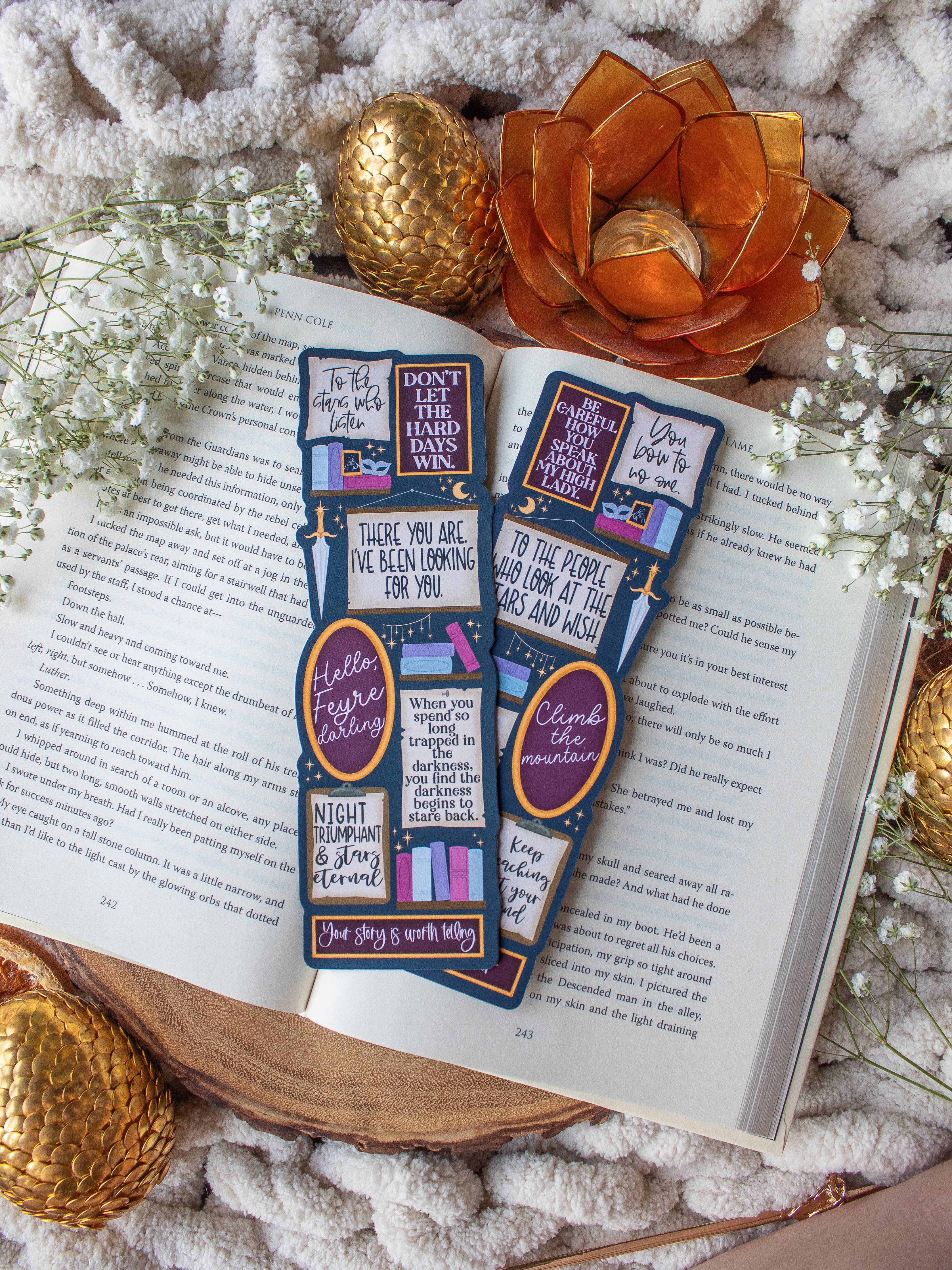 ACOTAR Quote Wall Die-Cut Bookmark