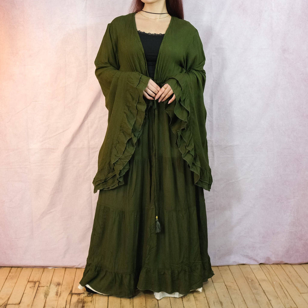 Moonlit Boho Duster with Ruffle Sleeve