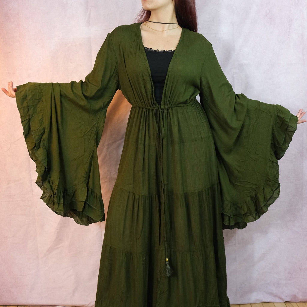 Moonlit Boho Duster with Ruffle Sleeve