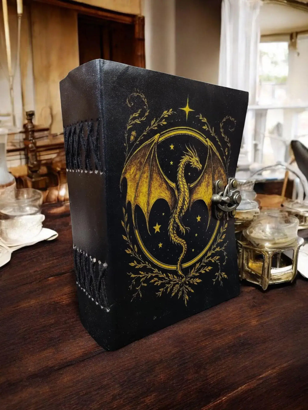 Dragon Wiccan Large Grimoire Vintage leather journal