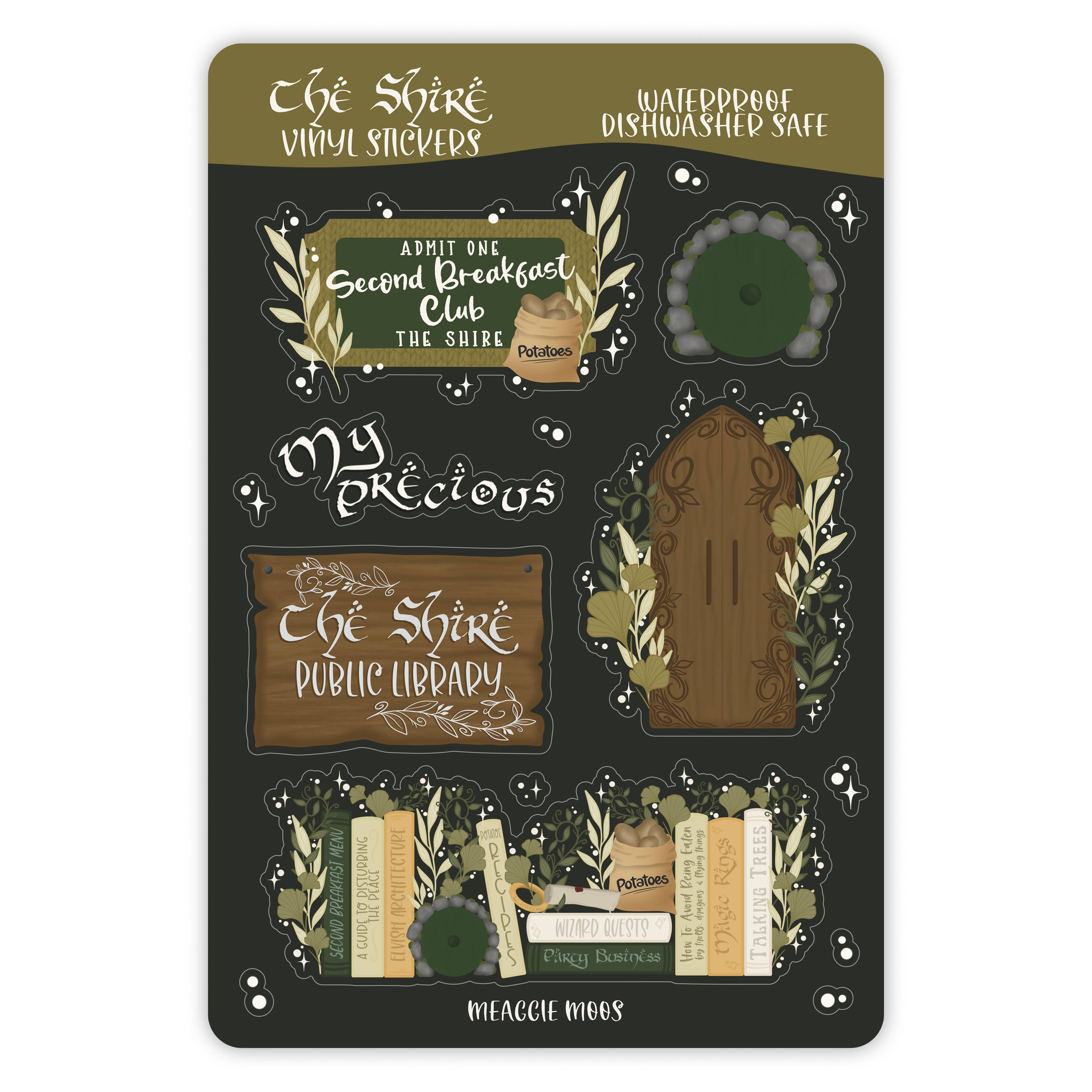 The Shire Waterproof Vinyl Sticker Sheet