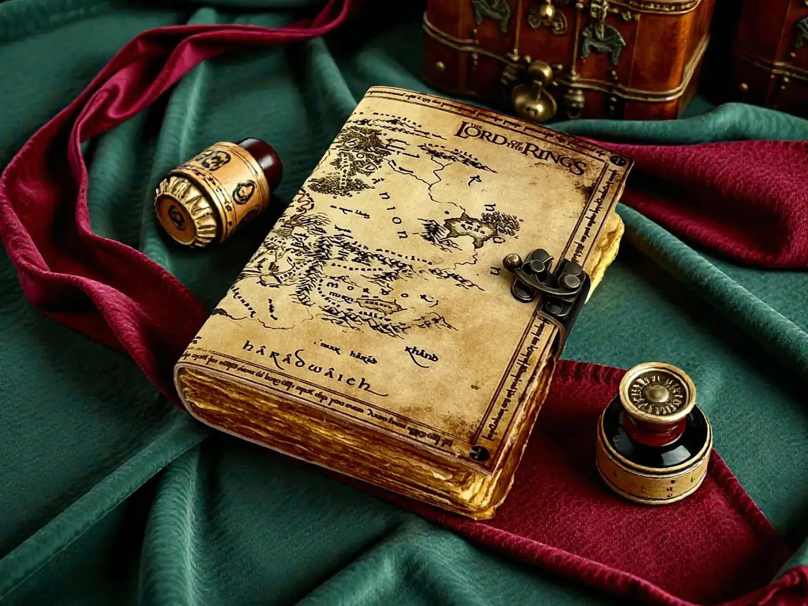 Lord of the Rings Map Leather Journal | Handmade Vintage