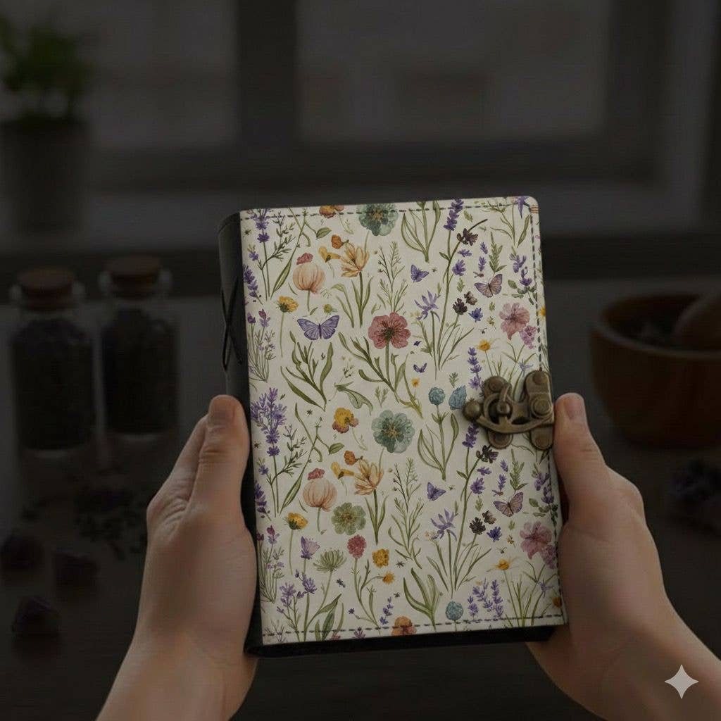 Flower leather journal Valetine gifts Spring journal