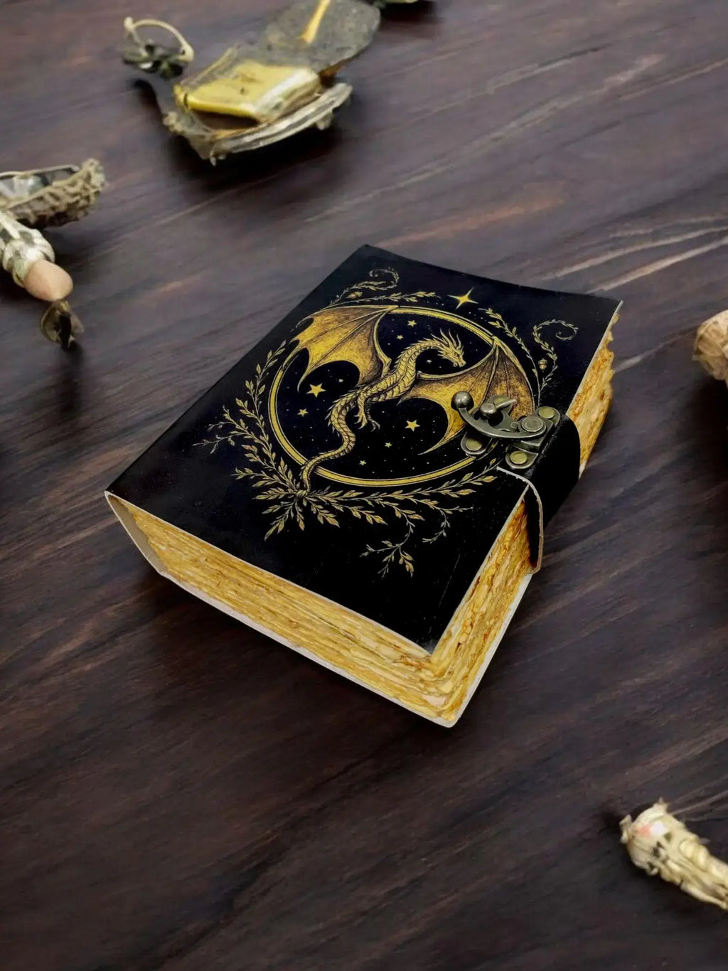 Dragon Wiccan Large Grimoire Vintage leather journal
